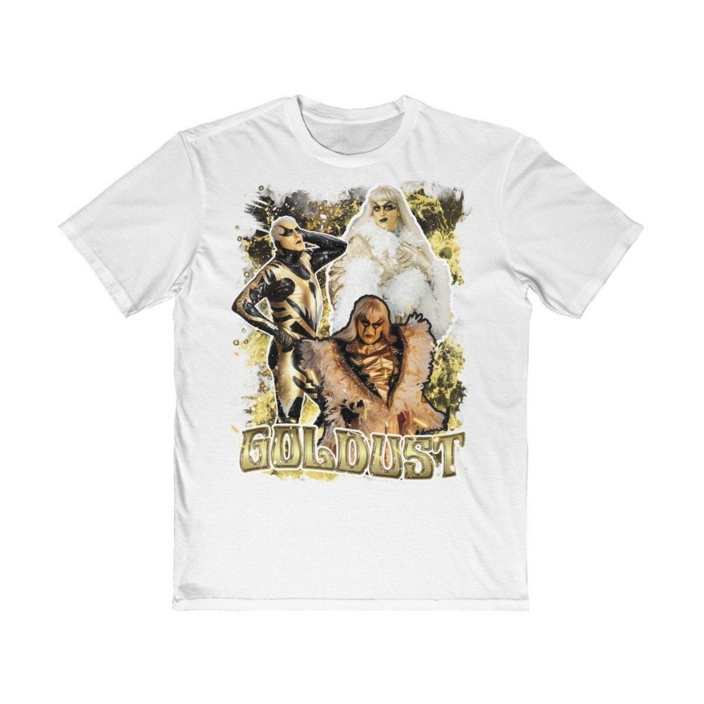 Vintage Style White 90s Goldust Wrestling Tee